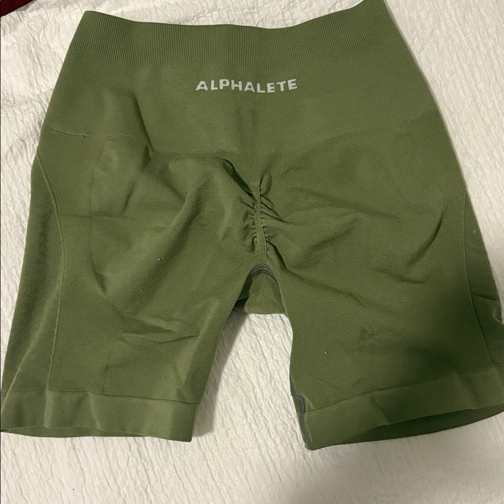 Alphalete Olive Compression Shorts